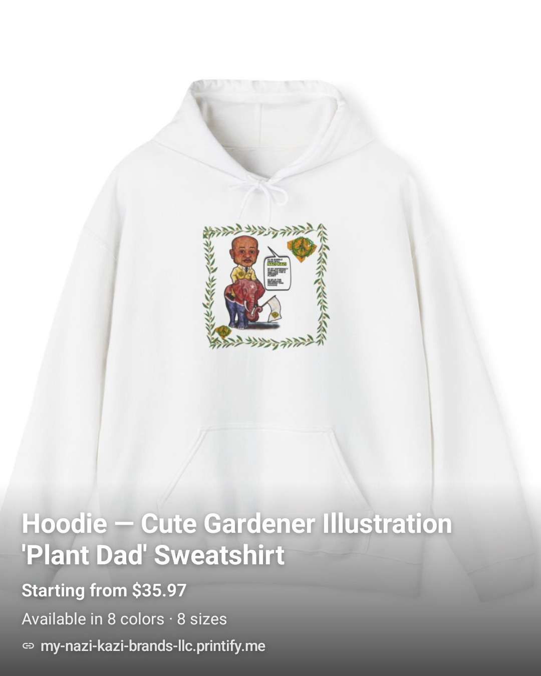 White background Republican party political hoodie